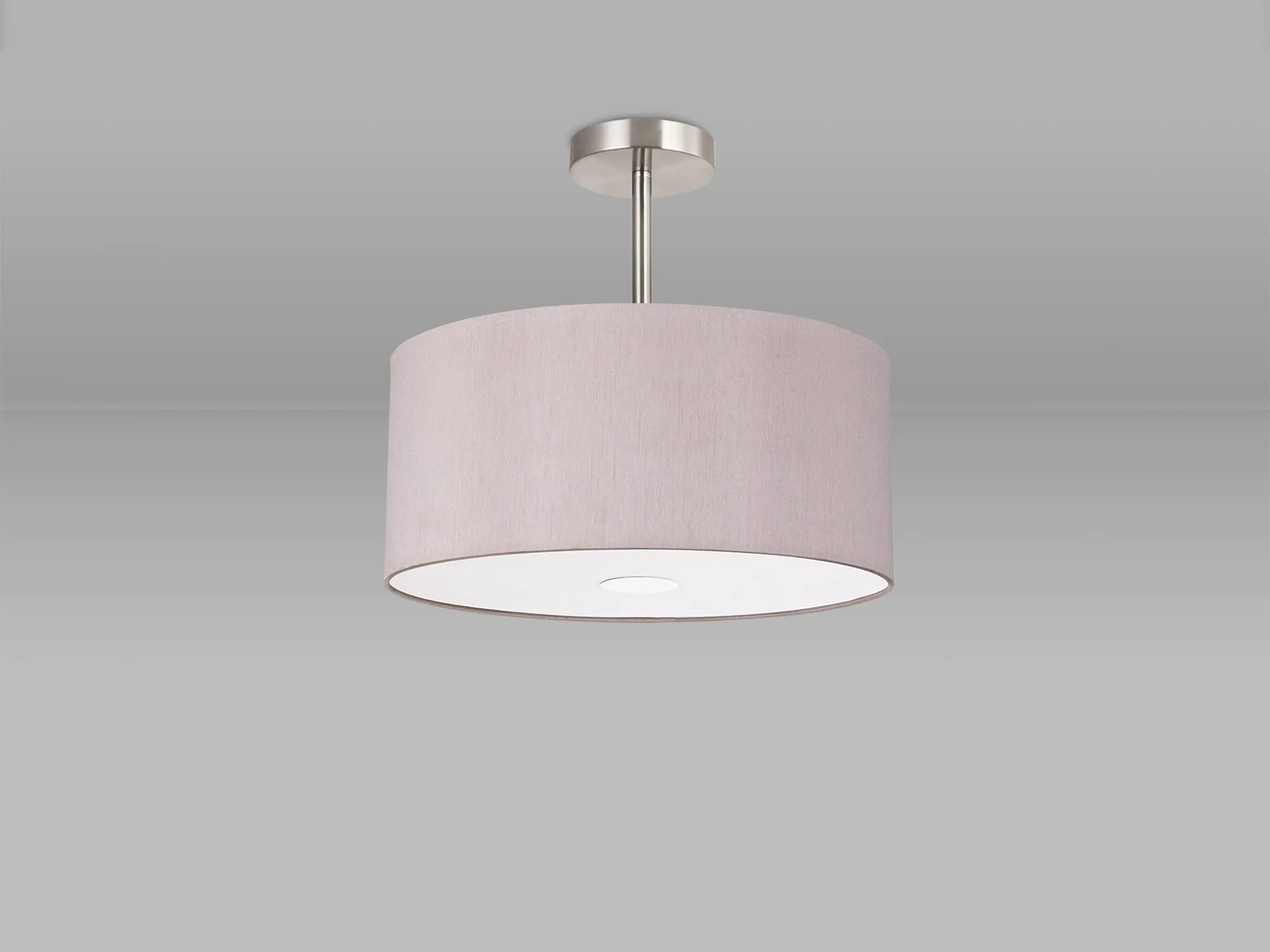 Baymont 40cm Semi Flush 1 Light Polished Chrome, Taupe/Halo Gold, Frosted Diffuser DK0097  Deco Baymont CH TA